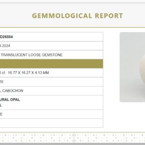 7.55 Ratti Natural White Opal | Govt. Lab Certified | Untreated Oval Cabochon Gemstone