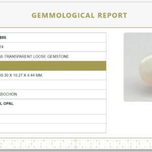 5.42 Ratti Natural White Opal | Govt. Lab Certified | Untreated Oval Cabochon Gemstone  No.: 6846D26685