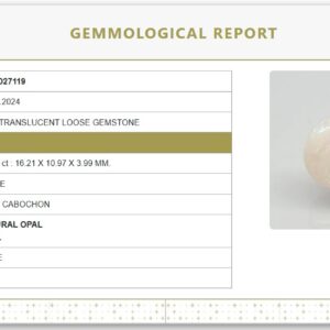 Natural White Opal 5.37 Ratti | Govt. Lab Certified | Translucent | Oval Cabochon | Untreated  No. 6938D27119