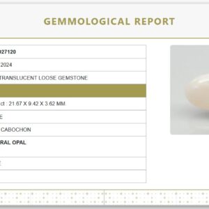 Natural White Opal 5.13 Ratti | Govt. Lab Certified | Translucent | Oval Cabochon | Untreated  No. 6938D27120