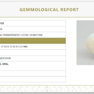 5.20 Ratti Natural White Opal | Oval Cabochon | Untreated |Govt. Lab Certified No. 6938D27122
