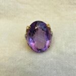 Royal Amethyst & Diamond Ring in 14K Gold