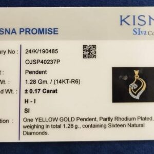 Subtle Sparkle Diamond Pendant in 14K Gold – 0.18 Carat