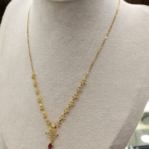 Minimalist Diamond Necklace in 14K Gold – 0.10 Carat