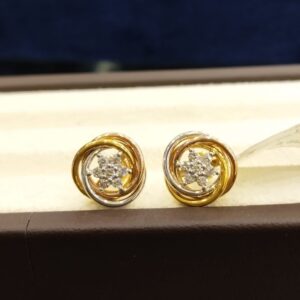 Kisna Collection | Gold Diamond Earrings | 2.01 Gm | 0.21 Carat | 14KT | H-I Color | SI Clarity