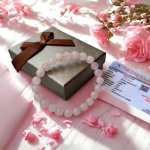 Pink Premium Rose Quartz Open The Heart Chakra Bracelet For Men & Women