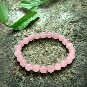 Pink Premium Rose Quartz Open The Heart Chakra Bracelet For Men & Women