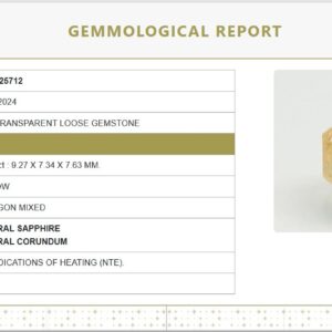 Natural Yellow Sapphire (Pukhraj) – 4.990 Carat / 5.55 Ratti – Certified Untreated | Report No. 6661D25712