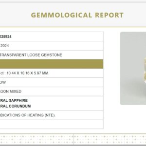 Natural Yellow Sapphire - Certified Untreated | 5.860 ct / 6.51 Ratti | 6699D25924