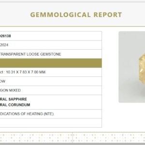 Natural Yellow Sapphire - Transparent | 5.480 ct / 6.02 Ratti | 6758D26138