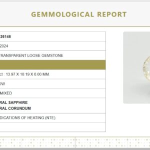 Natural Yellow Sapphire - Transparent | 8.610 ct / 9.57 Ratti | 6758D26146