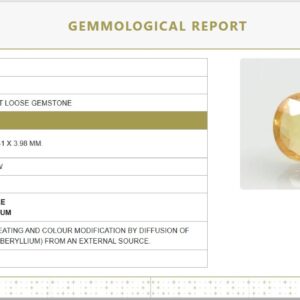 Yellow Sapphire 6.03 Ratti Orangish – Certified, Heated & Diffused | 6846D26681