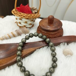 Grey Pyrite Bracelet For Men & Women | For Positive Energy & Wealth Money