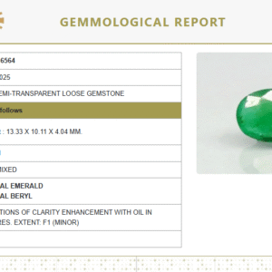 Natural Emerald | Oval Mixed Cut | Govt. Lab Certified No. 8980D36564
