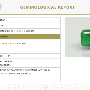 Natural Emerald | Octagon Step Cut | Govt. Lab Certified No. 8980D36567