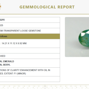 Natural Emerald 8.19 Ratti | Govt. Lab Certified | Oval Mixed Cut