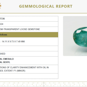 Natural Emerald | Oval Mixed Cut | Govt. Lab Certified No. 7000D27336