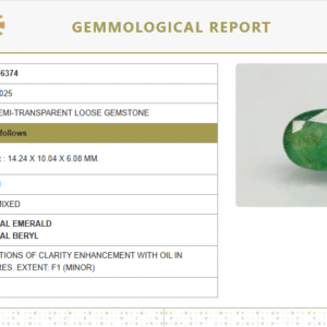 Natural Emerald | Oval Mixed Cut | Semi-Transparent | Govt. Lab Certified No. 8926D36374