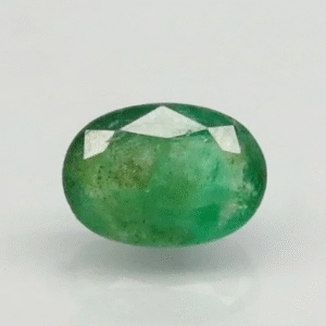 6.44 Ratti Natural Emerald | Oval Mixed Cut | Semi-Transparent | Govt. Lab Certified