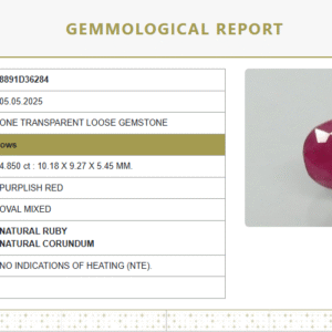 5.39 Ratti Natural Ruby | Oval Cut | Untreated | Govt. Lab Certified
