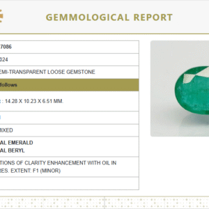 Natural Emerald 8.27 Ratti | Govt. Lab Certified | Oval Mixed Cut  No.: 6938D27086