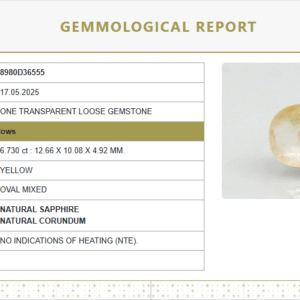 7.48 Ratti Natural Yellow Sapphire | Oval Mixed Cut | Transparent | Govt. Lab Certified | Unheated | 8980D36555