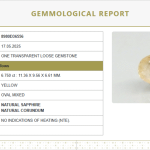 7.50 Ratti Natural Yellow Sapphire | Govt. Lab Certified | Unheated Pukhraj Gemstone