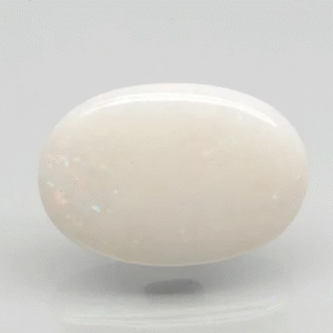 11.99 Ratti Natural White Opal | Untreated | Oval Cabochon | Govt. Lab Certified