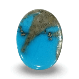 Natural Turquoise | IGC Certified | Sea Blue | Oval Cut | Matrix Background | Premium Healing Gemstone  Certification No.: IGCDKBAJ44708