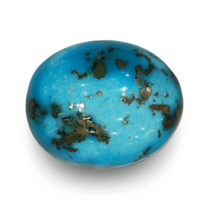 Natural Turquoise | Oval Cabochon | Sea Blue | Matrix Background | IGC Certified Certification: IGC (IGCDKBAJ41435)