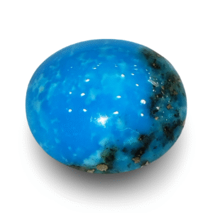 Natural Turquoise | IGC Certified | Oval Cabochon | Sea Blue | Healing Matrix Stone Certification Number: IGCDKBAJ41442