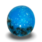 Natural Turquoise | IGC Certified | Oval Cabochon | Sea Blue | Healing Matrix Stone Certification Number: IGCDKBAJ41442