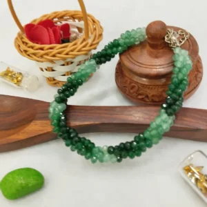 Green Premium Semi Shaded Emerald Bracelet For Men & Women