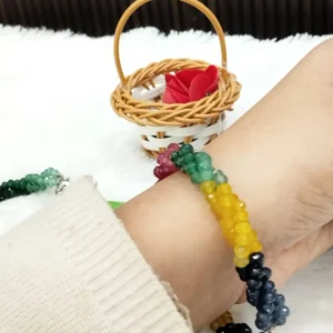 Multicolour Semi Shaded Rainbow Bracelet For Men & Women