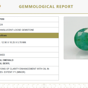 Natural Emerald | Oval Mixed Cut | Govt. Lab Certified No.: 6938D27090