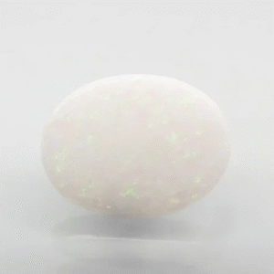 4.41 Ratti Natural White Opal | Oval Cabochon | Govt. Lab Certified