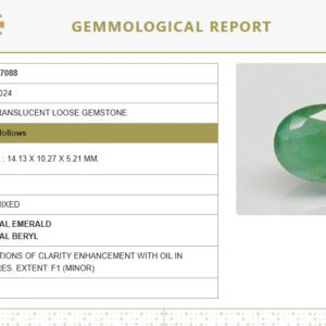 Natural Emerald | Oval Mixed Cut | Govt. Lab Certified No.: 6938D27088