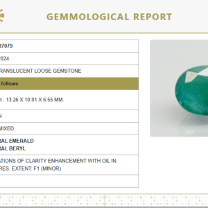 Natural Emerald | Oval Mixed Cut | Govt. Lab Certified No.: 6938D27079