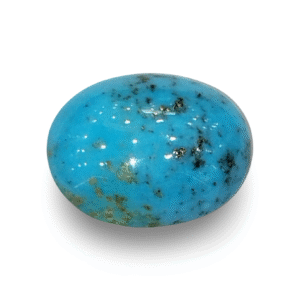 Natural Turquoise | Oval Cabochon | Sea Blue | Matrix Background | Certified Certificate No.: IGCDKBAJ44721