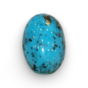 14.22 Ratti Natural Turquoise | Sea Blue | Oval Cabochon | Certified | Matrix Background