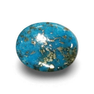 Natural Turquoise | Oval | Sea Blue | Matrix Background | Certified Certificate No.: IGCDKBAJ44689