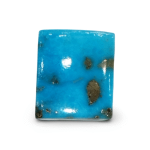 25.28 Ratti Natural Turquoise | Square Cabochon | Sea Blue | Matrix Background | Certified