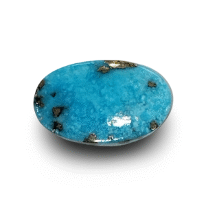 Natural Turquoise | Oval | Sea Blue | Matrix Background | Certified No.: IGCDKBAJ48345