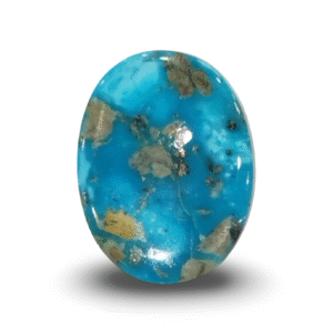 30.11 Ratti Natural Turquoise | Oval Cabochon | Sea Blue | Matrix Background | Certified