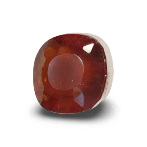 6.94 Ratti Natural Hessonite Garnet | Certified Cushion Cut | Brownish Orange