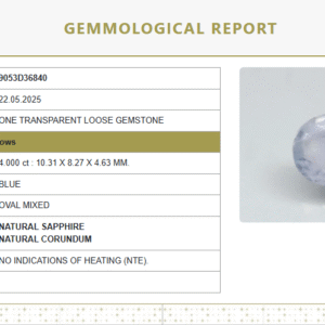 4.44 Ratti | 4.000 Carats Natural Blue Sapphire | Govt. Lab Certified | Untreated | Oval Mixed Cut | 9053D36840