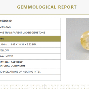 8.32 Ratti Natural Yellow Sapphire | Oval Mixed | Untreated | Govt. Lab Certified | 9053D36831
