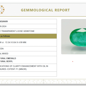 Natural Emerald | Govt. Lab Certified | Oval Mixed Cut | Green Report No.6846D26689