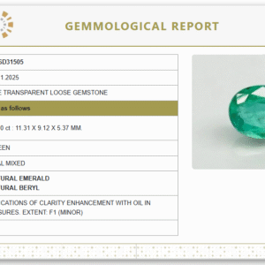 Natural Emerald | Govt. Lab Certified | Oval Mixed Cut | Green Report No.7876D31505