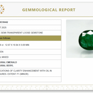 Natural Emerald | Govt. Lab Certified | Oval Mixed Cut | Green Report No.9498D38442